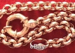 9ct Rose Gold Belcher Bracelet 7g