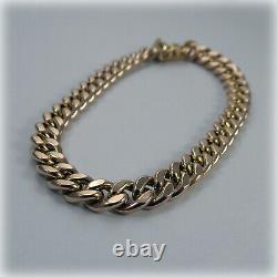 9ct Rose Gold Curb Link 7.5 Bracelet