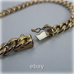 9ct Rose Gold Curb Link 7.5 Bracelet