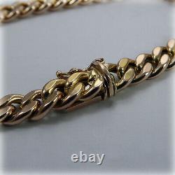 9ct Rose Gold Curb Link 7.5 Bracelet