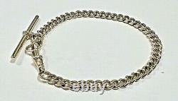 9ct Rose Gold Curb Link Albert Bracelet