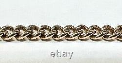 9ct Rose Gold Curb Link Albert Bracelet