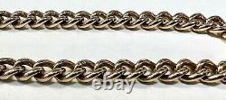 9ct Rose Gold Curb Link Albert Bracelet