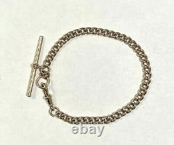 9ct Rose Gold Curb Link Albert Bracelet