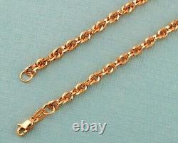 9ct Rose Gold Diamond Cut Prince Of Wales Bracelet 19cm / 7.5 inch