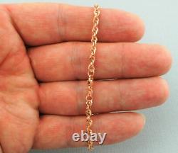 9ct Rose Gold Diamond Cut Prince Of Wales Bracelet 19cm / 7.5 inch