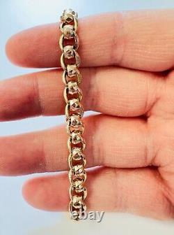 9ct Rose Gold Faceted Rollerball Bracelet 19.6 Grams