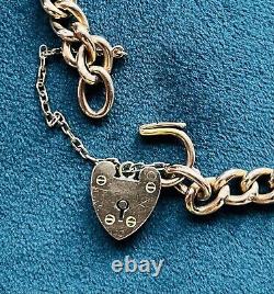 9ct Rose Gold Padlock Chain Bracelet
