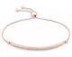 9ct Rose Solid Gold Bar Ball & Pine On Chain Bangle/bracelet + Box +free Gift