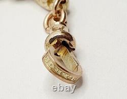 9ct Rose / Yellow Gold 8'' Albertina with Fob