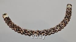 9ct Rose and Yellow Gold Bracelet 8.5 Hallmarked 17.64g