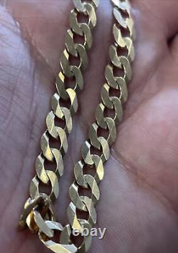 9ct SOLID GOLD CURB BRACELET MEN'S / WOMAN'S 8.52g 21cm / 8.5 INCH'S