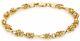 9ct Solid Yellow Gold Twist Idiot's Delight Chain Bracelet + Box + Free Gift