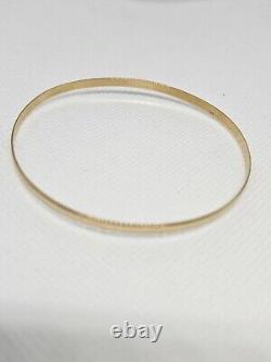 9ct Slave Bangle Measures 6.5cm Weighs 3.62g