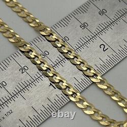 9ct Solid Gold 4.5mm Curb Link Chain Women Bracelet 7.5 Inch NEW