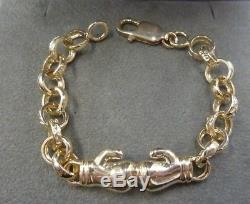 9ct Solid Gold Boxing Glove Belcher Link Child's Bracelet 11 grams 6