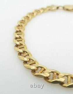 9ct Solid Gold Bracelet 21 cm Yellow Gold Anchor Link Preloved RRP $1890