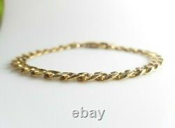 9ct Solid Gold Bracelet 21 cm Yellow Gold Anchor Link Preloved RRP $1890