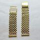 9ct Solid Gold Brick Link Watch Bracelet Only 18mm Fitting 22 Grams 16cm Length