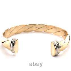 9ct Solid Gold Cuff Bangle. Full Hallmark