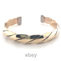 9ct Solid Gold Cuff Bangle. Full Hallmark