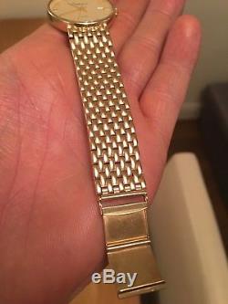 9ct Solid Gold Emperor Watch and bracelet, Date & jewelled Swiss movement 36g