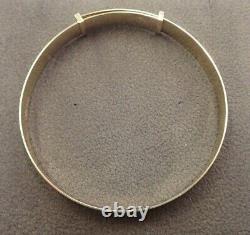9ct Solid Gold Expanding Patterned Bangle 6.7 grams Small Ladies 6 1/4