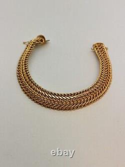 9ct Solid Gold Fancy Bracelet 12.6g