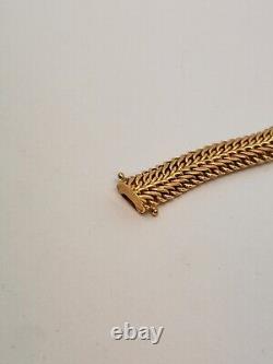 9ct Solid Gold Fancy Bracelet 12.6g