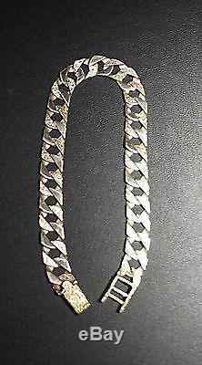 9ct Solid Gold Flat Link Curb Bracelet 10 x 7mm link Fully Hallmarked 9 inch