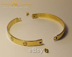 9ct Solid Gold Ladies Designer Screw Bangle Fully Hallmarked 29 Grams 63 x 7 mm
