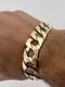 9ct Solid Gold Men's Bracelet 8.5 Inch 14mm Flat Curb Full Uk Hallmark & Boxed