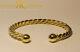 9ct Solid Gold Men's Tight Twisted Wire Tourque Bangle Fully Hallmarked 52 G
