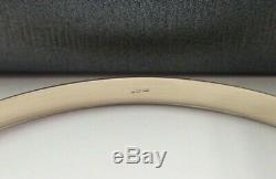 9ct Solid Gold Slave Bangle D- shaped 4mm wide 6.4 grams Plain