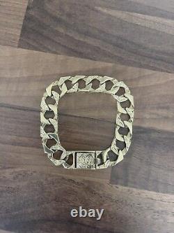 9ct Solid Gold Square Curb Bracelet