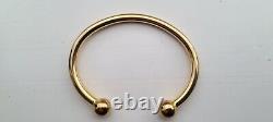 9ct Solid Gold Torque Bangle, 33g Hallmarked, Pre-owned