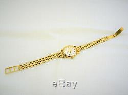 9ct Solid Ladies Gold Omega on Solid 9ct Gold Bracelet