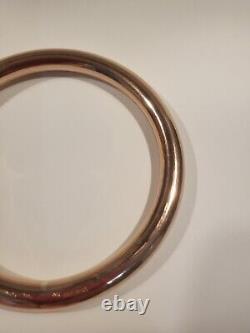 9ct Solid Rose Gold Slave Bangle Weighs 31.5g Fully Hallmarked