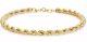 9ct Solid Yellow Gold Rope Chain Style Bracelet 19cm/7.5 + Box + Free Gift
