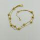 9ct Solid Yellow Gold 4mm Ball Bead Double Chain Bracelet 7.5 Inch New