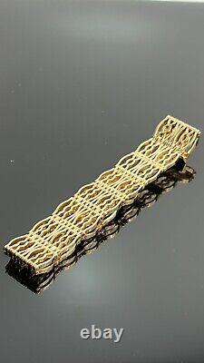 9ct Solid Yellow Gold Bracelet 19.25cm / 59.48g Exquisite design and build