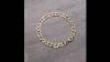 9ct Solid Yellow Gold Fully Patterned Square Curb Bracelet 8mm