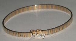 9ct Three Colour Gold Flat Bracelet