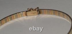 9ct Three Colour Gold Flat Bracelet