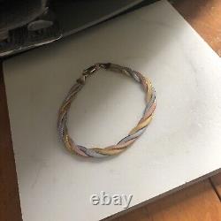 9ct Tri Colour Bracelet