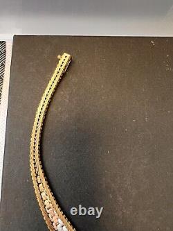 9ct Tri Colour Gold Bracelet (GD915) 14.4g