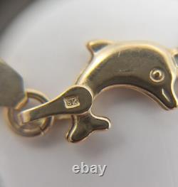 9ct Two Tone Gold Dolphin Bracelet