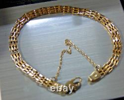 9ct Vintage Gold Gate Bracelet with Safety Chain