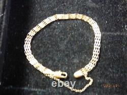 9ct Vintage Gold Gate Bracelet with Safety Chain