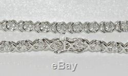 9ct White Gold 1.00ct Diamond Ladies Tennis Bracelet